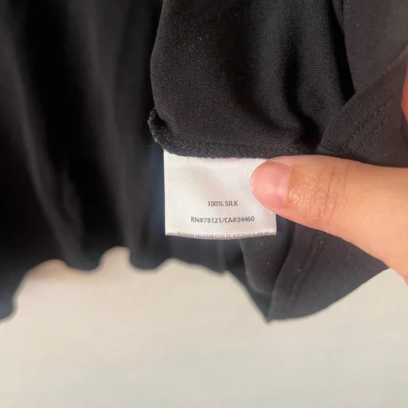 EILEEN FISHER Womens Black Silk 100%Casual Minimalist Comfort Top XL - Picture 3 of 4